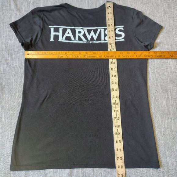 Harwigs T-Shirt Womens Size Medium Black White Funny Graphic Crewneck - Picture 7 of 11